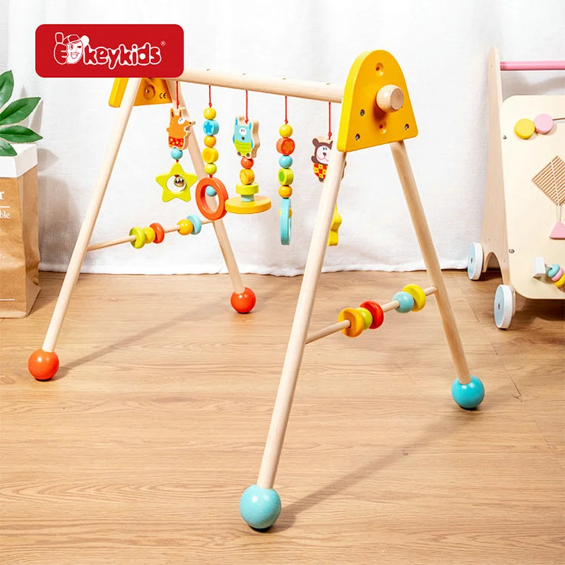 Play Gym Frame Activity Gym Wooden Baby Toys with Hanging Bar W08K376