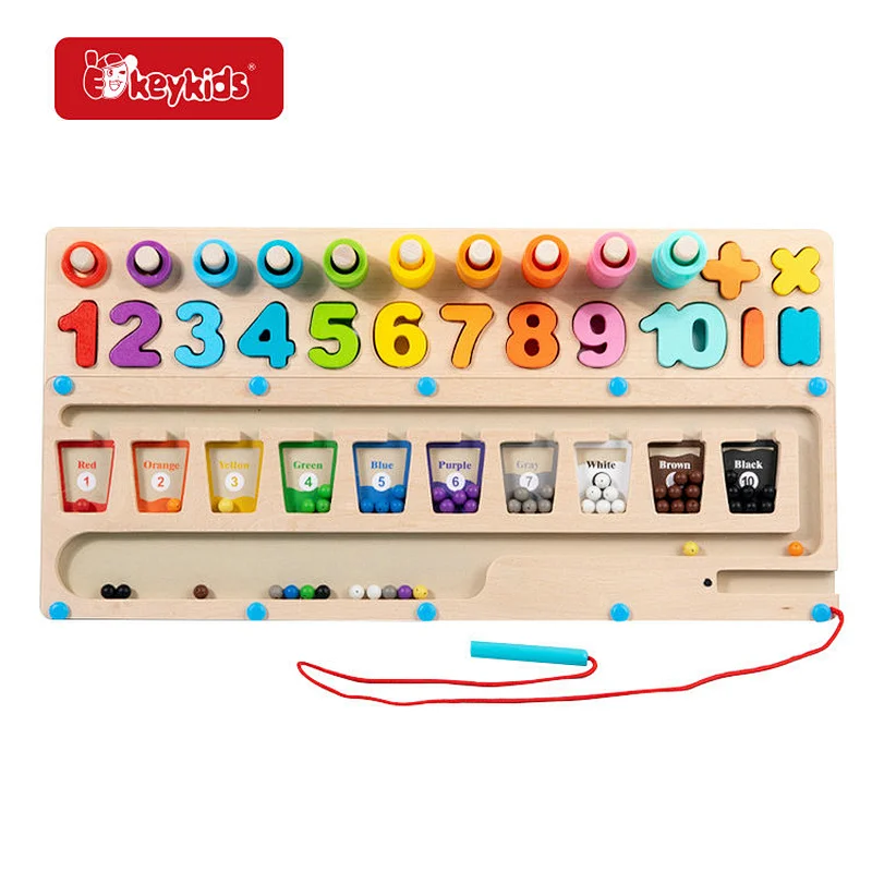 Play Gym Frame Activity Gym Wooden Baby Toys with Hanging Bar W08K376